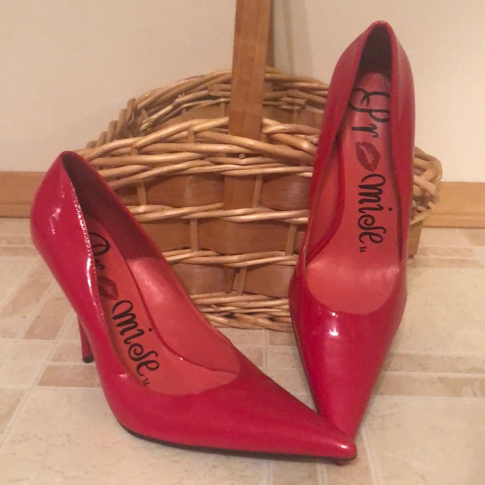 Red Patent Heels